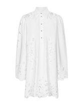 Dolce & Gabbana white cotton shirt dress with cut-out detailing